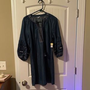 Lightweight denim looking material dress